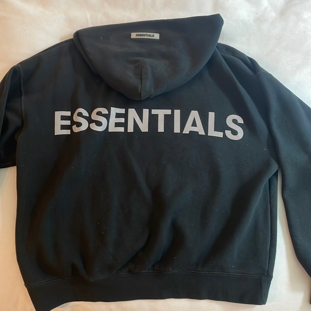 Black Essentials Fear Of God Hoodie